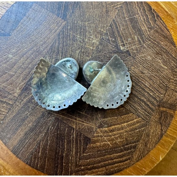 TK Sterling Silver Southwest Earrings Signed Vintage 7.01g - Picture 4 of 8